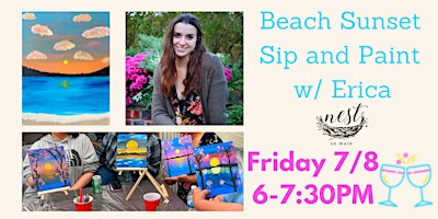 Beach Sunset Sip and Paint with Erica