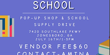 Pop-up Shop and School Supply Drive tickets