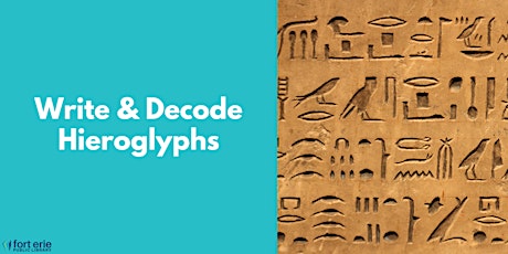 Write and Decode Hieroglyphs