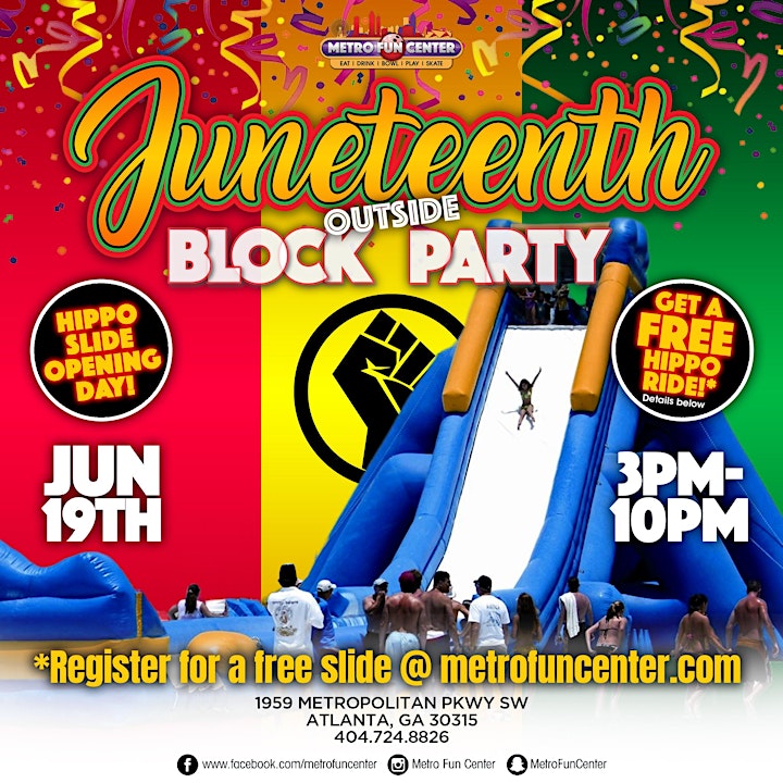 Free Slide on the Hippo - Juneteenth Outside Block Party image