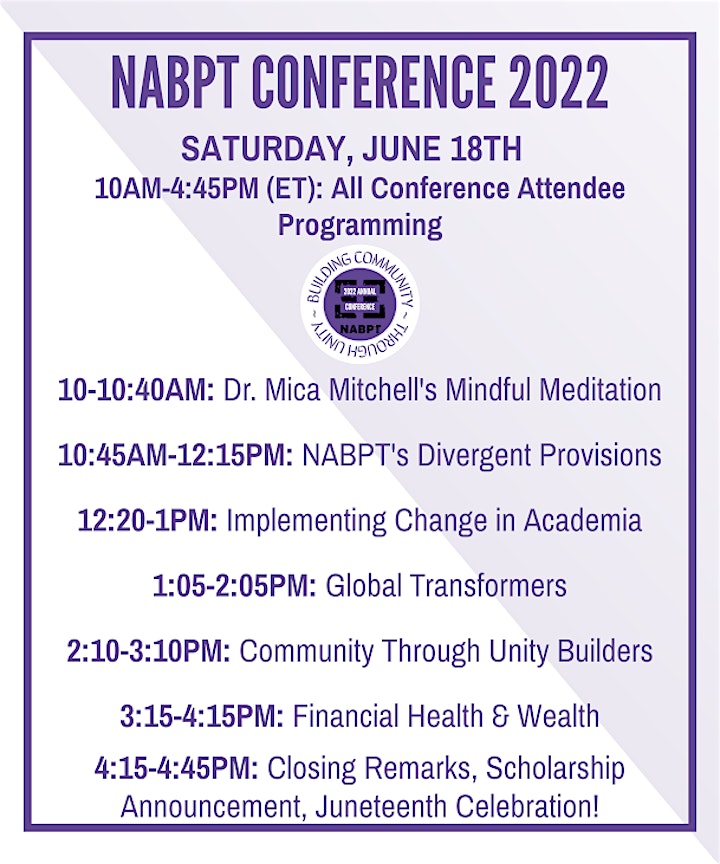 NABPT 2nd Annual Conference- Virtual image