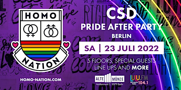 Homo Nation - CSD After Pride Party Berlin 2022