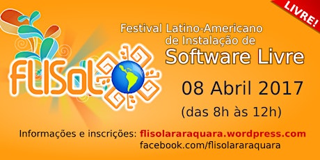 Imagem principal do evento FLISoL (Festival Latino-Americano de Instalação de Software Livre) Araraquara