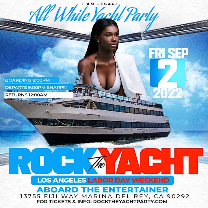 ROCK THE YACHT LOS ANGELES 2022 LABOR DAY WEEKEND  ALL WHITE YACHT PARTY image