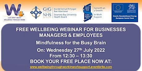 Mindfulness for the Busy Brain tickets