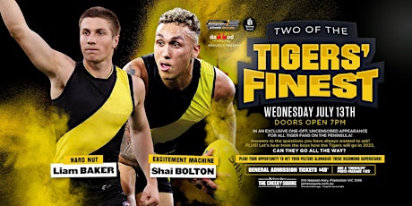 Two of the Tigers' Finest Baker & Bolton LIVE at Cheeky Squire, Frankston! tickets