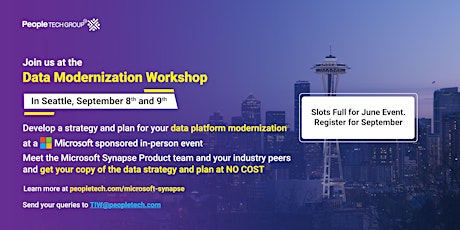 Data Modernization Workshop at Seattle by PeopleTech Group and Microsoft tickets