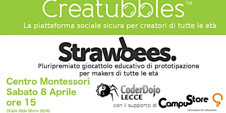 Immagine principale di CoderdojoLecce - tinkering con Strawbees 