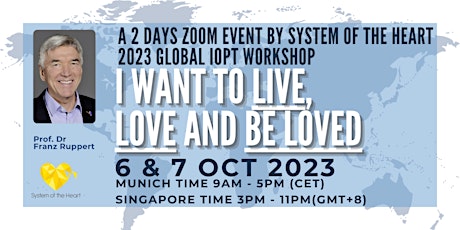 2023 Global IOPT Workshop with Prof. Dr Franz Ruppert