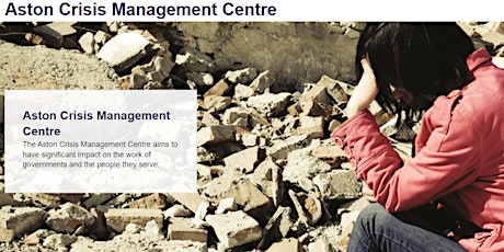 Launch of the Aston Crisis Management Centre tickets