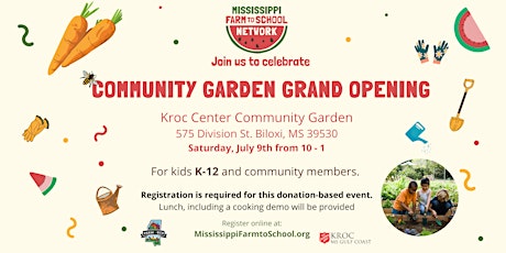 Kroc Center Community Garden Opening Day Celebration tickets