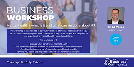 Mental health - what is it and what can be done about it? tickets