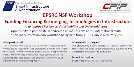 Resilience Breakout Group 2 Registration-EPSRC NSF Infrastructure Workshop Tickets