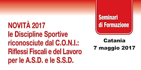 Seminario Formazione Novità 2017 Discipline Sportive riconosciute dal CONI 