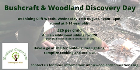 Bushcraft and Woodland Discovery Day tickets