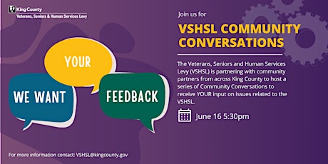 Southeast King County - VSHSL Community Conversation (Zoom) primary image