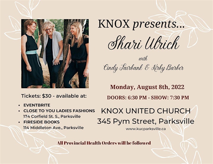 Knox Presents...The Shari Ulrich Trio image