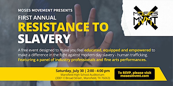 Moses Movement's Resistance to Slavery Event
