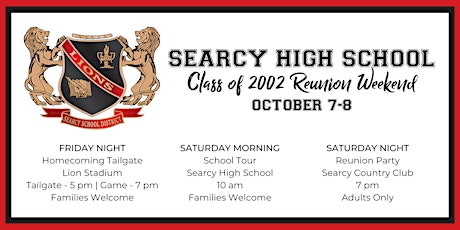 Searcy High School Class of 2002 - 20-Year Reunion tickets