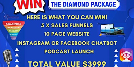 WIN a Website, Funnels, Instagram ChatBot & Podcast Launch Valued at $4000! tickets