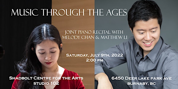 Music through the Ages: Joint piano recital by Melody Chan and Matthew Li