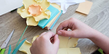 Upcycled vases with paper flowers primary image