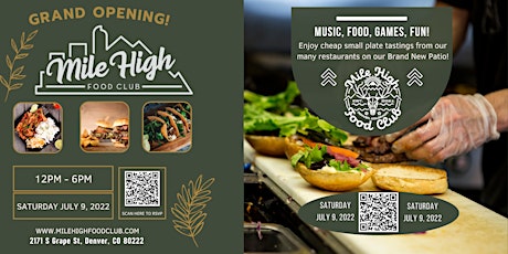 Mile High Food Club Grand Opening tickets
