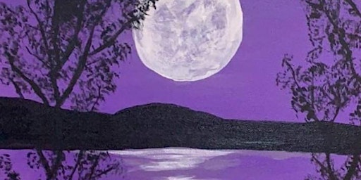 Kids Painting Purple Moon