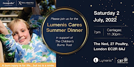 Lumenis Cares Summer Dinner - In support of Children's Burns Trust tickets