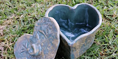 make a heart shaped clay box tickets