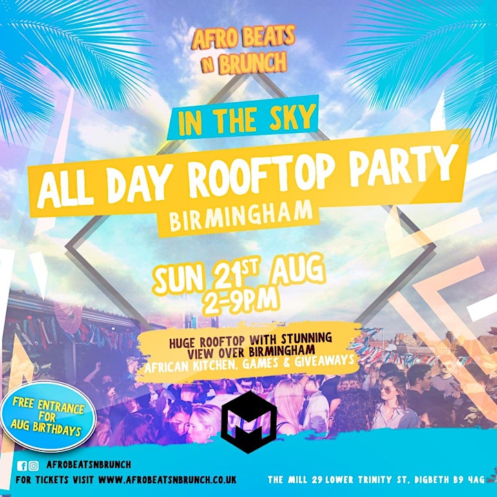 BIRMINGHAM - Afrobeats n Brunch: All Day Rooftop Party ☀️ image