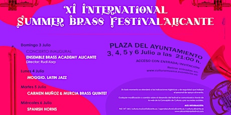 XI Summer Brass Festival Alicante. MOGGIO JAZZ BAND tickets