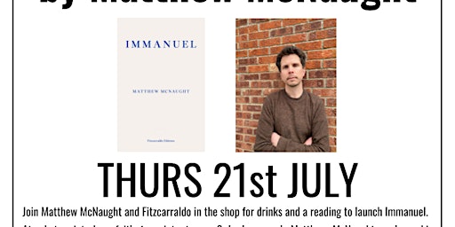 book launch: Immanuel by Matthew McNaught