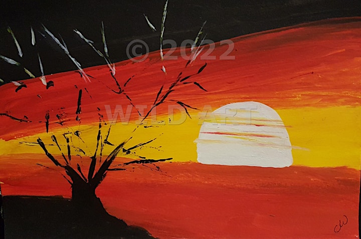 Acrylics Art Class Online - "Hot Sky" image