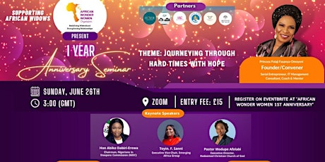 African Wonder Women Organisation 1st Anniversary Seminar tickets