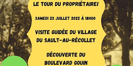 Tour du propriétaire - Visite boulevard Gouin - Samedi 23 juillet 2022  18h