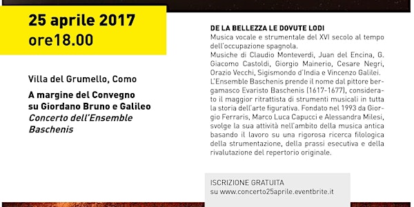 Concerto De la bellezza le dovute lodi