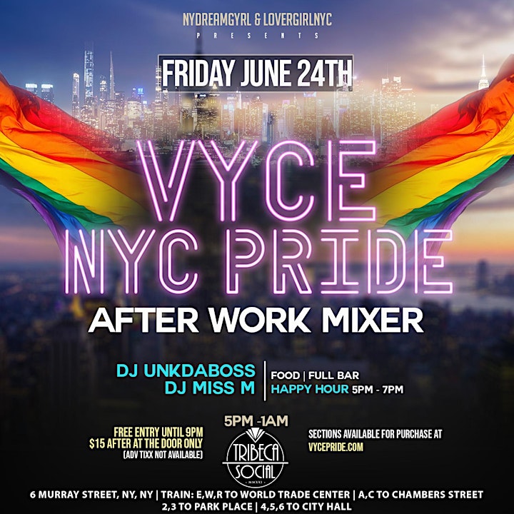 VYCE NYC PRIDE 2022: AFTER WORK MIXER image