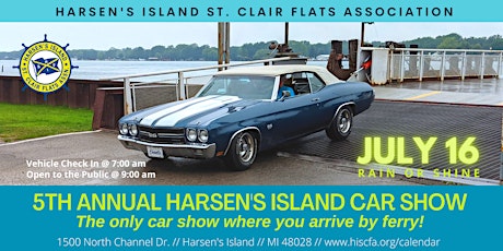 5th Annual Harsen's Island Charity Car Show tickets