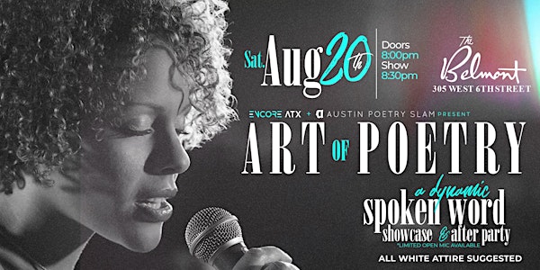 Art of Poetry | Spoken Word, Music, and After-Party 8.20