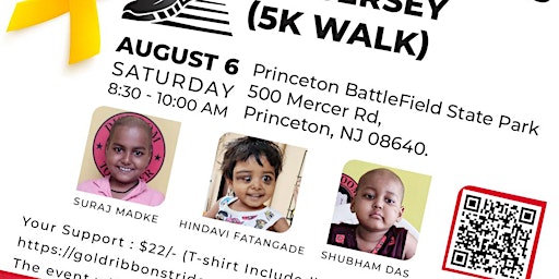 Gold Ribbon Strides - NJ - 2022 Walk for Childhood Cancer