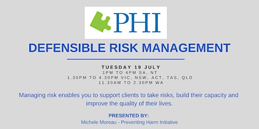 Defensible Risk Management - ONLINE