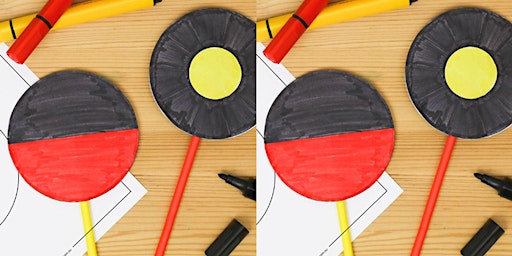 Aboriginal flag thaumatrope (Mudgee Library, ages 3-5)