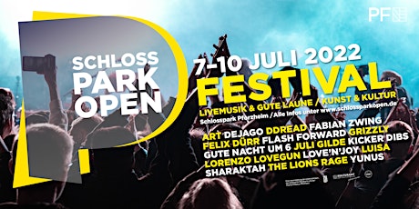 Schlosspark Open / 07. - 10. Juli / Eintritt frei! Tickets