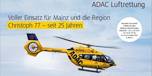 Mainzer Hubschrauber der ADAC Luftrettung für Mainzer Bürger