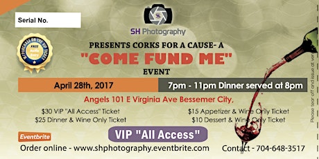 SH PHOTOGRAPHY PRESENTS: CORKS FOR A CAUSE - A "COME FUND ME" EVENT primary image