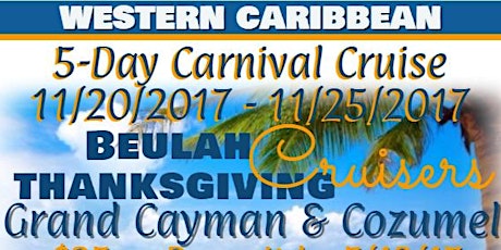 Beulah's 5-Day Thanksgiving Caribbean Cruise primary image