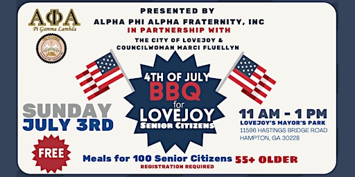 4th of July BBQ for Lovejoy Senior Citizens