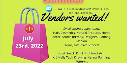 Vendor Wanted for Small Business POP-UP Shop (14th Street)