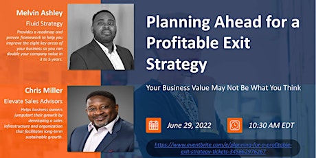 Planning for a Profitable Exit Strategy tickets
